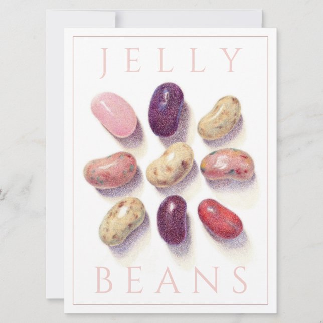 JOGO DA VELHA JELLY BEANS 6.5x8.75 Cartão Plano (Frente)