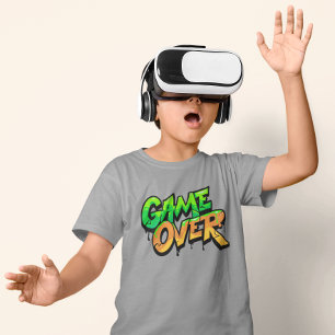 Jogo das Crianças Acabou Camiseta Divertida de Jog