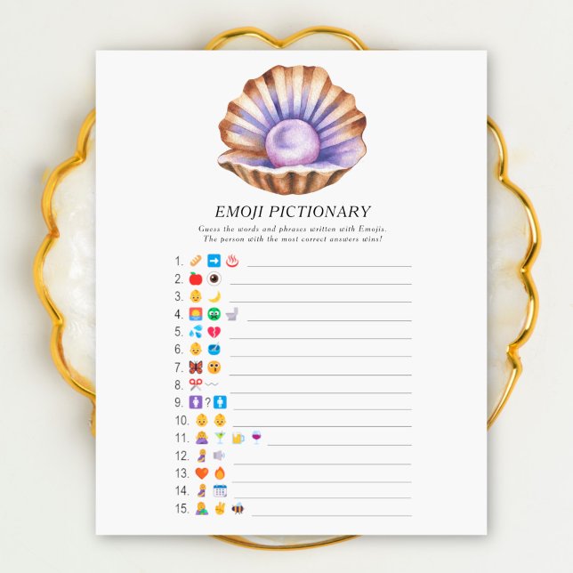 jogo de adivinhação de Emoji para chá de bebê com  (Criador carregado)
