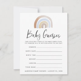 Jogo de Adivinhação do Chá de fraldas Arco-Íris co