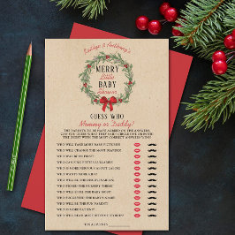 Jogo de Adivinhação para Chá de Bebê de Natal Aleg