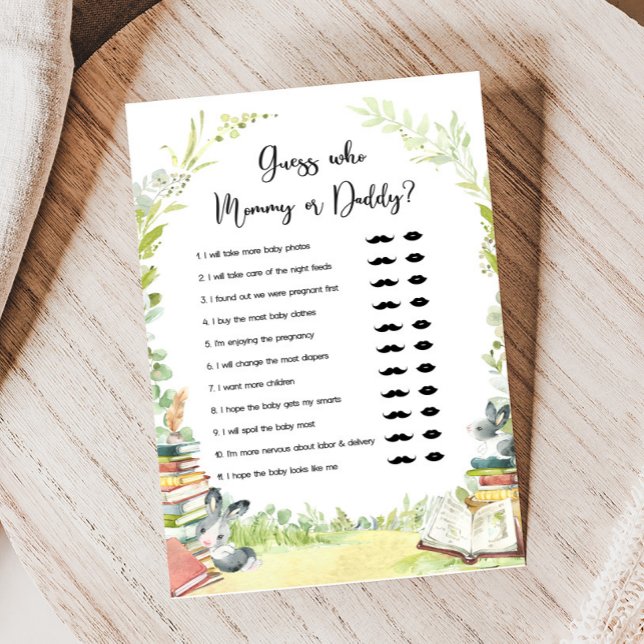 Jogo de Adivinhação para Chá de Bebê do Novo Capít (Storybook Baby Shower Game)