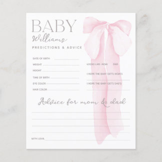 Jogo de ADIVINHAÇÕES e CONSELHOS para Chá de Bebê 