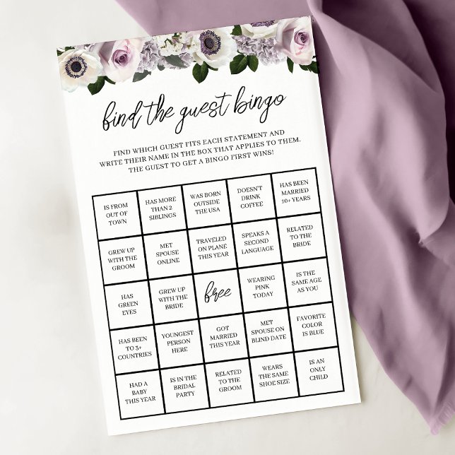 Jogo de Anêmona Moody e Bingo Floral Roxo (Criador carregado)