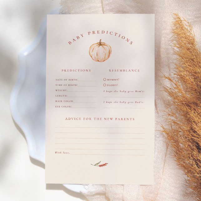 Jogo de Aviso de Pumpkin Floral Chá de fraldas (Criador carregado)