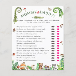 Jogo de baby shower de animais da floresta mamãe o