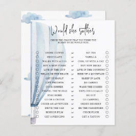 Jogo de baby shower - O que ela preferiria