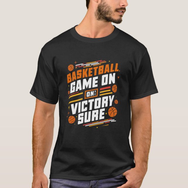 Jogo de basquete com certeza vitória, camisa despo (Frente)