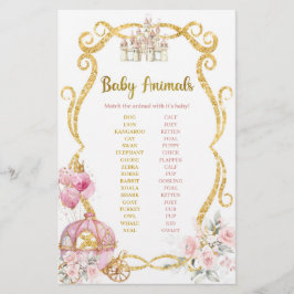 Jogo de Bebê-Carruagem Rosa da Princesa Real