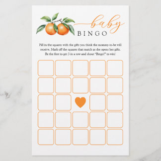 Jogo de Bebê do Chá de fraldas Laranja