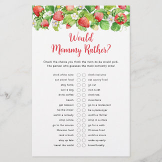Jogo de Bebê Strawberry Would Mommy Rather