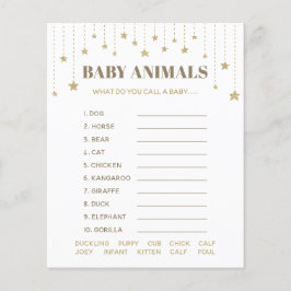 Jogo de Bebês Chá de Estrelas Douradas