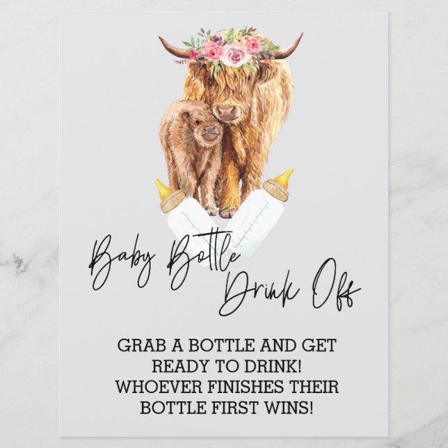 Jogo de Bebida de Mamadeira Vaca das Terras Altas  (Frente)