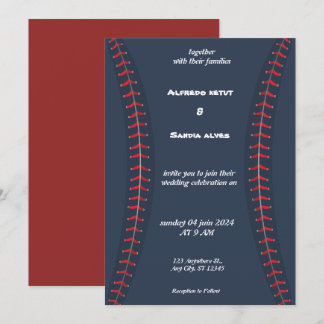 Jogo de beisebol sobre esporte Tema Convites para 