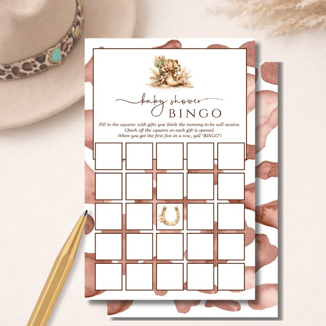 Jogo de Bingo Atividade para Chá de Bebê Rústico W (Criador carregado)