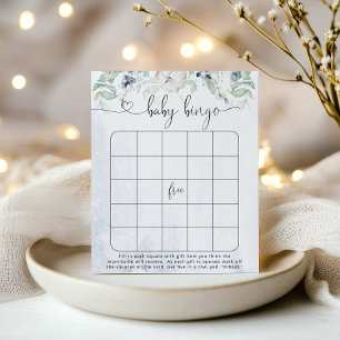 Jogo de bingo azul de inverno