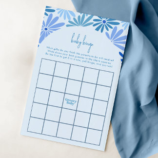 Jogo de Bingo Bebê com Groové Floral Azul e Teal