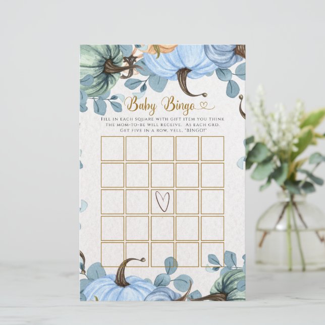 jogo de bingo chá de fraldas (Em pé/Frente)