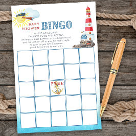 Jogo de Bingo Chá de fraldas Náutico Custa