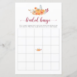 Jogo de Bingo de Abóbora para Chá de Noiva de Outo