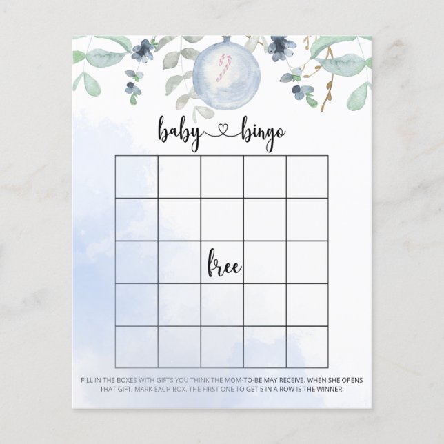 Jogo de bingo de bebê de inverno (Frente)