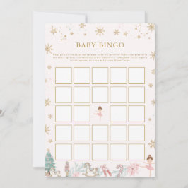 Jogo de Bingo de Bebê do Ballet Quebra-Nozes Rosa
