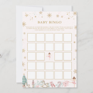 Jogo de Bingo de Bebê do Ballet Quebra-Nozes Rosa