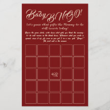 Jogo de Bingo de Bebê Neutro em Marrom Elegante