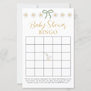 Jogo de Bingo de Chá de Bebê Xadrez Verde Silly Go