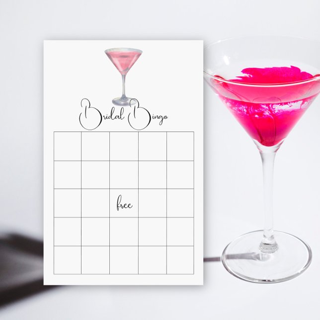Jogo de bingo de chá de noiva de Cocktail (Criador carregado)