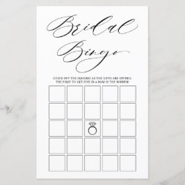 Jogo de Bingo de Chá de panela de Tipografia Minim