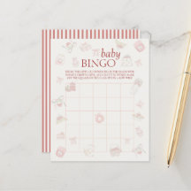 Jogo de Bingo de Churrasco de Bebê Sobremesa Cerej