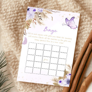 Jogo de Bingo de Chuvinha de Bebê Floral Borboleta