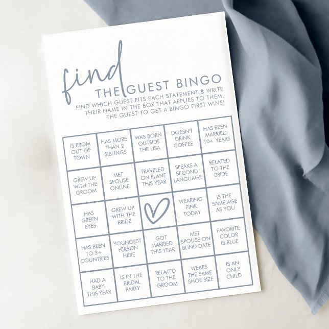 Jogo de Bingo de Convidado do Chá de panela Azul e (Criador carregado)