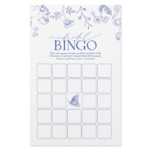 Jogo de Bingo de Maravilha Vitoriano Azul e Branco