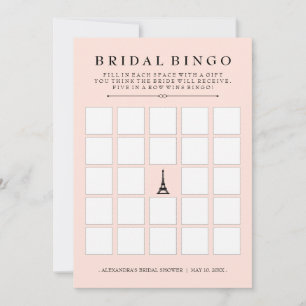 Jogo de Bingo de Noiva Paris Elegance para Chá de
