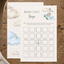 Jogo de Bingo de Presente de Bebê Urso de Pelúcia