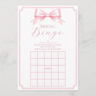 Jogo de Bingo de Presente de Chá de Noiva Rosa Per