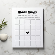 Jogo de Bingo de Presentes para Chá de Noiva