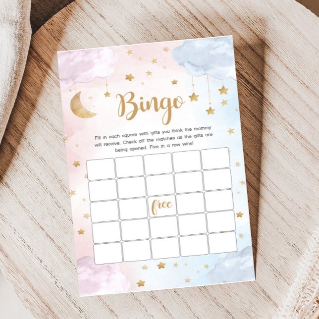 Jogo de Bingo de Revelação de Gênero Twinkle Littl (Twinkle Little Star Gender Reveal Game )
