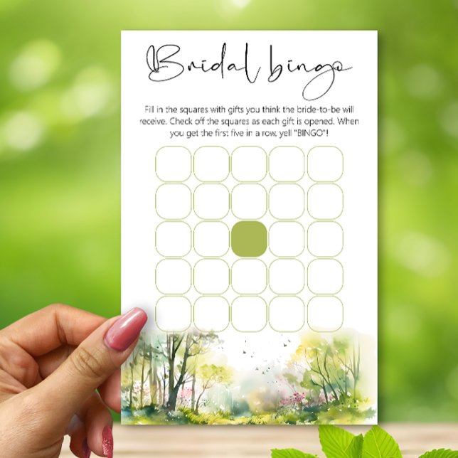 jogo de bingo do chá de panela da Floresta primave (Criador carregado)