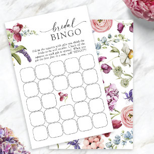 Jogo de Bingo Floral de Noiva
