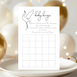 Jogo de Bingo Minimalista para Chá de Bebê com Ceg