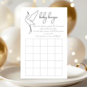 Jogo de Bingo Minimalista para Chá de Bebê com Ceg