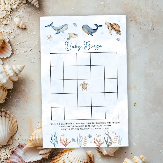 Jogo de Bingo para Bebê Sob o Mar (Criador carregado)