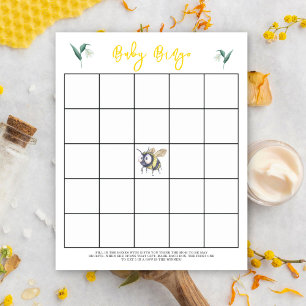 Jogo de bingo para chá de bebê - Abelha