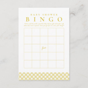 Jogo de bingo para chá de bebê, cartão fofo com xa