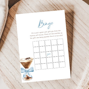 Jogo de Bingo para Chá de Bebê com Martini de Blue