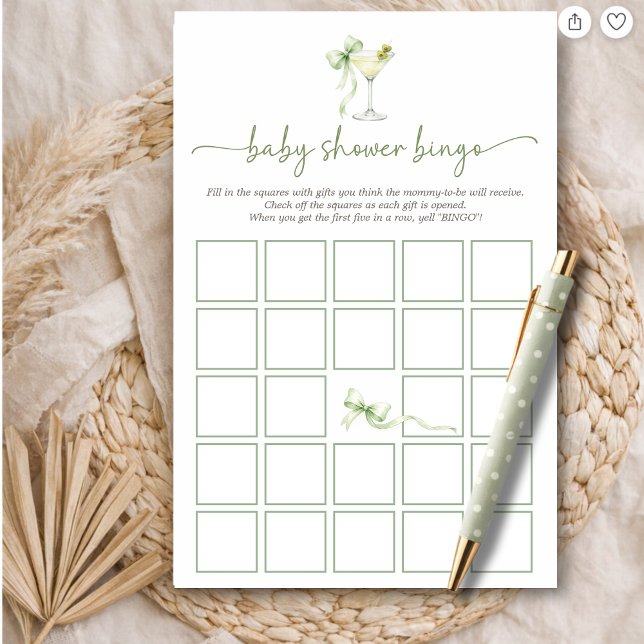 Jogo de Bingo para Chá de Bebê com Tinta aquarela  (Criador carregado)