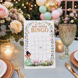 Jogo de Bingo para Chá de Bebê da Princesa de Agua